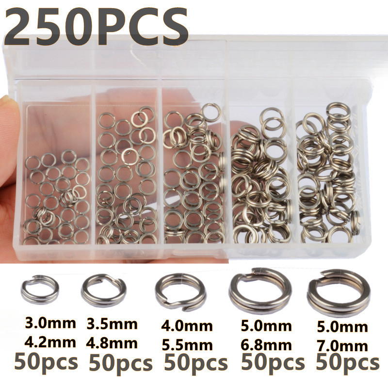 Fishing Equipment Tackle - 250 Piezas de Anillas Divididas de