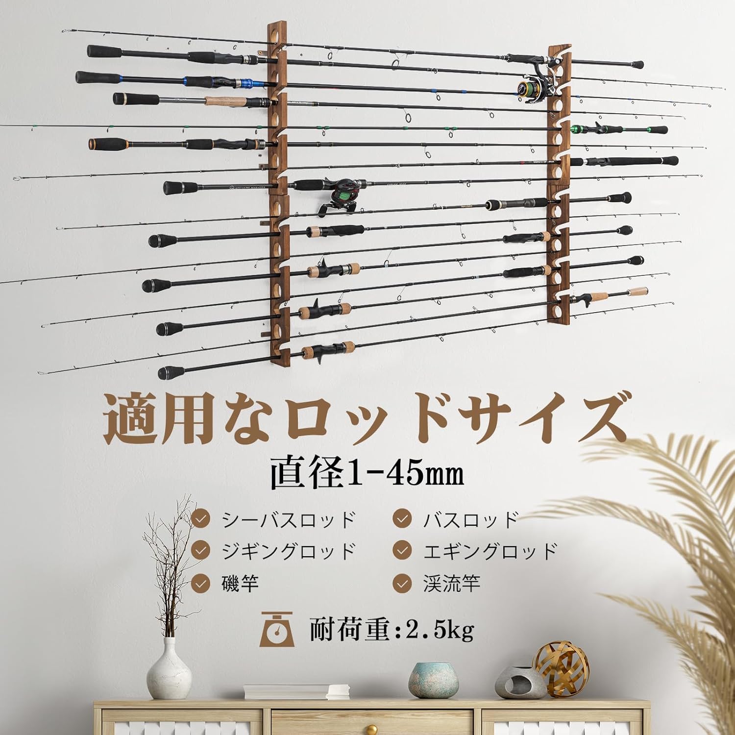 Soporte para caña de pescar de - Fishing Equipment Storage reseña y precio