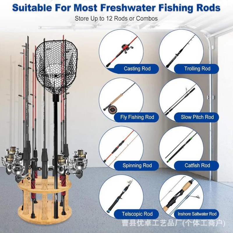Soporte Giratorio de Madera Ma - Fishing Equipment Storage reseña y precio