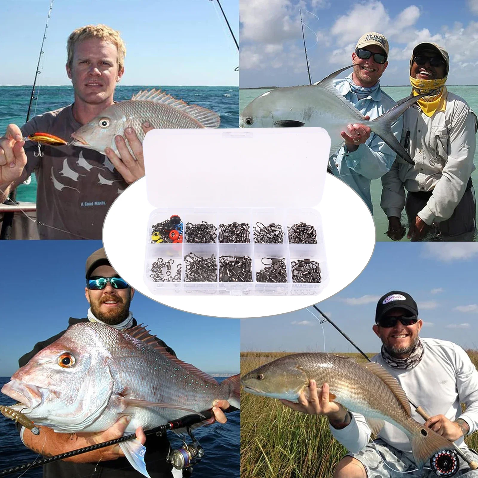 Kit de conectores giratorios d - Fishing Equipment Box reseña y precio