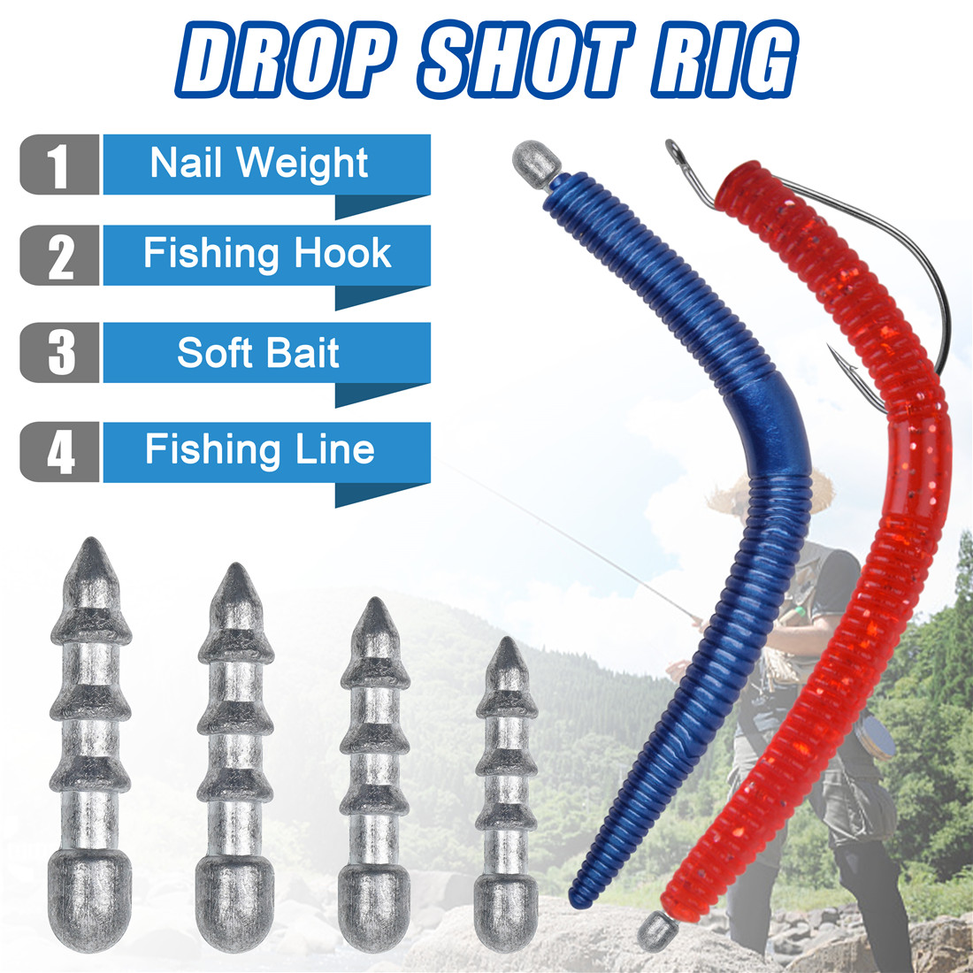 Pesas de clavos de 60 piezas,  - Fishing Equipment Tackle reseña y precio