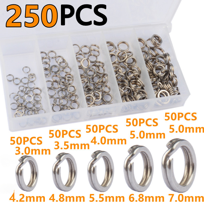250 Piezas de Anillas Dividida - Fishing Equipment Tackle reseña y precio